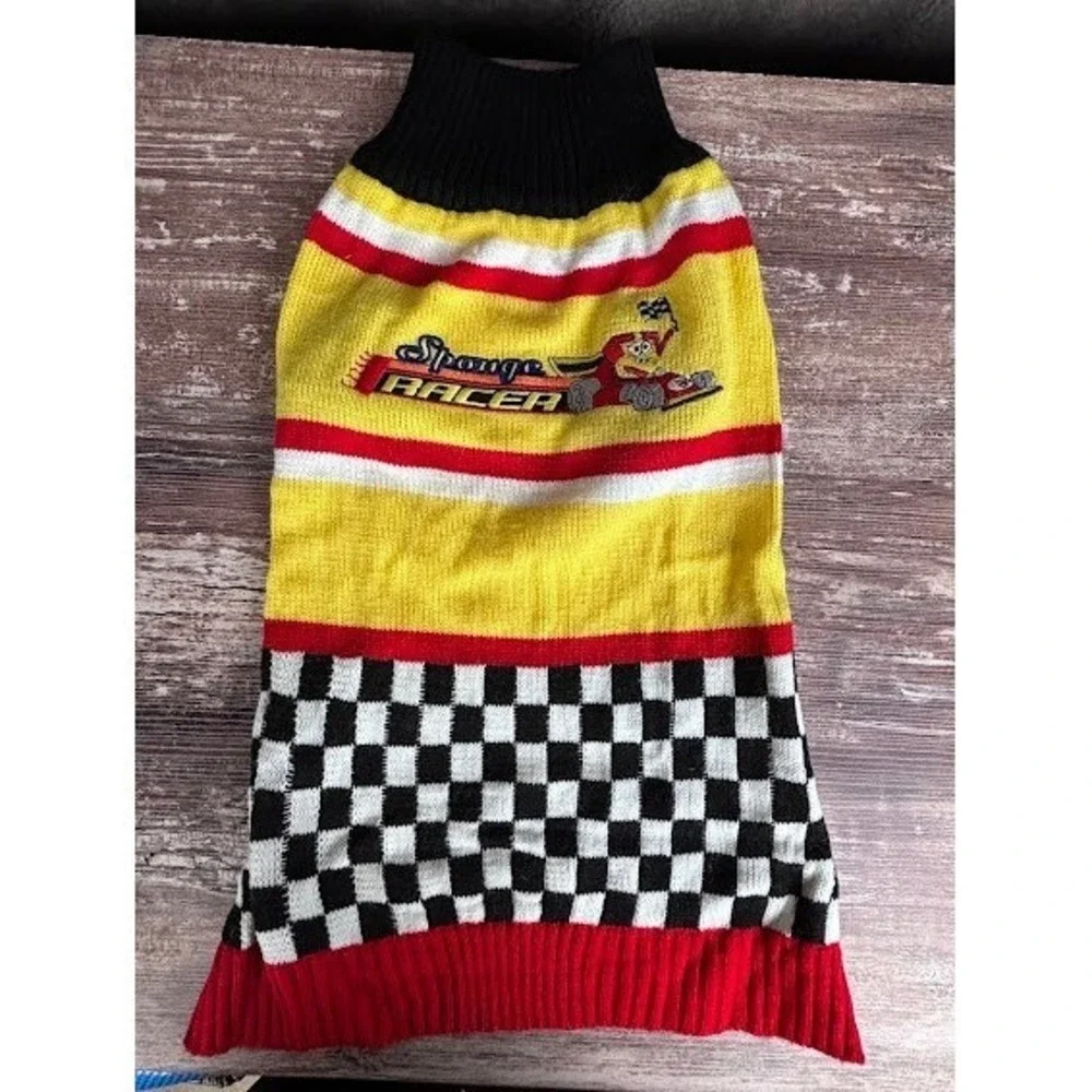 Nickelodeon Spongebob Squarepants Sponge Racer Dog Sweater Size Large